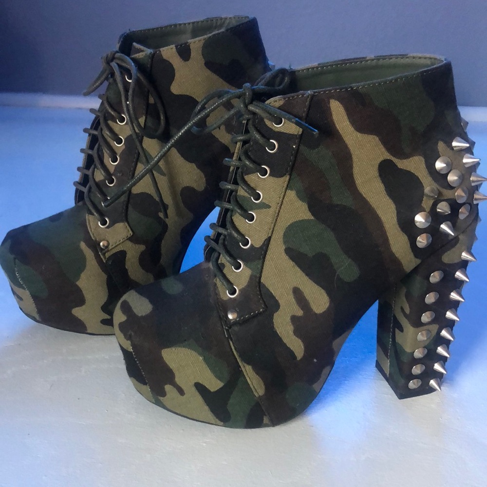 Camo Studded Bootie